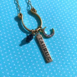 Anthropologie Taurus Horseshoe Necklace